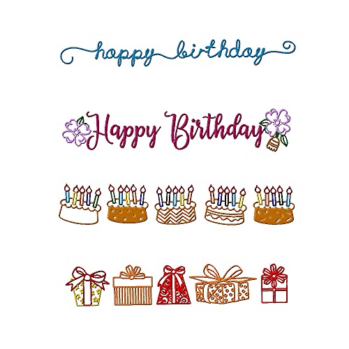 Langfon 4 Patterns Plastic Template Embossing Folders For Card Making, Happy Birthday Gift Birthday Cake Diy Plastic Scrapbooking Photo Album Card Paper Diy Craft Decoration Template Mold #TOP2