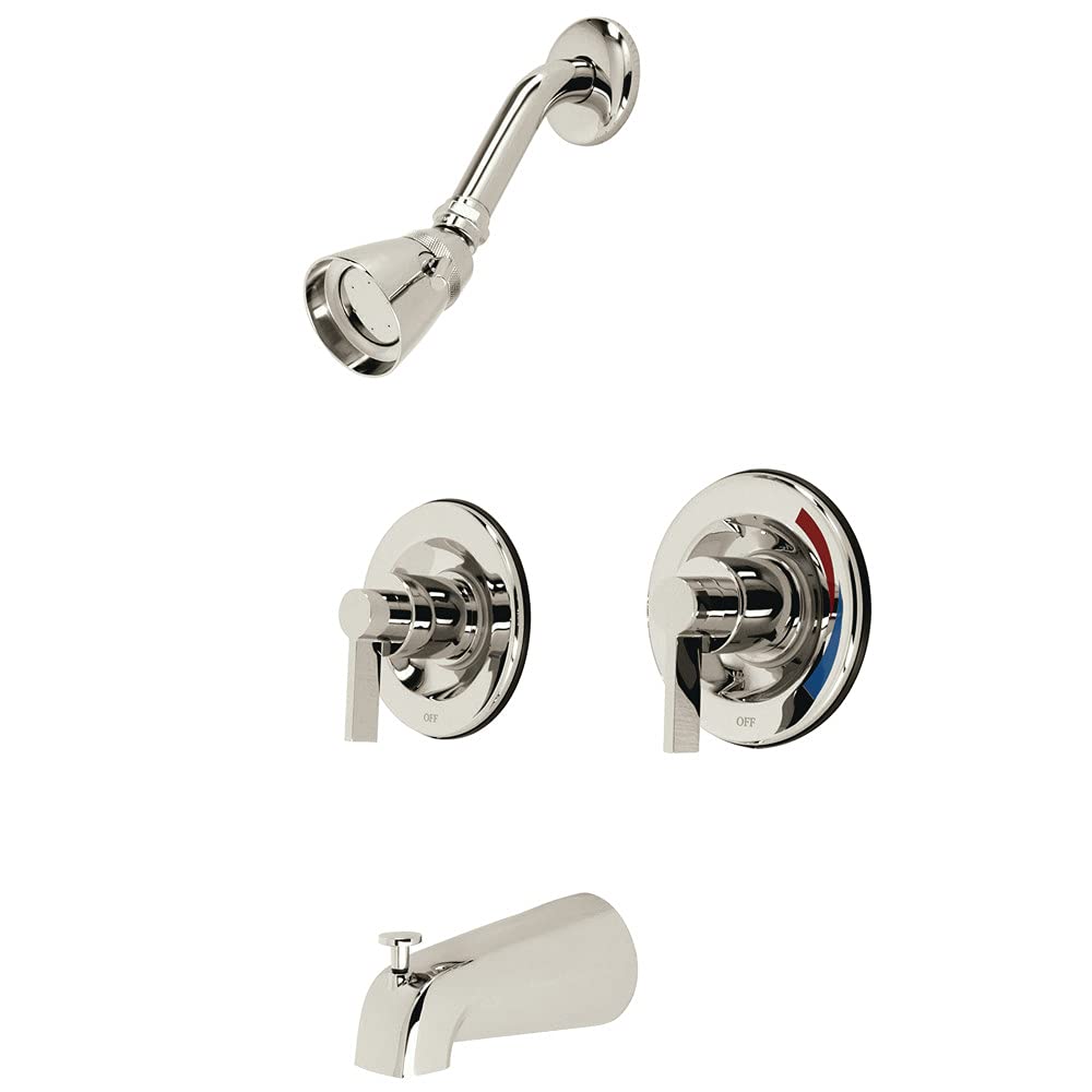 Robinet baignoire Kingston Brass KB666NDL pour un spa relaxant à la maison en nickel poli