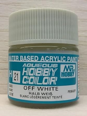 GSI Creos - H21 Gloss Off White 10ml, Mr. Hobby Aqueous Color Paint