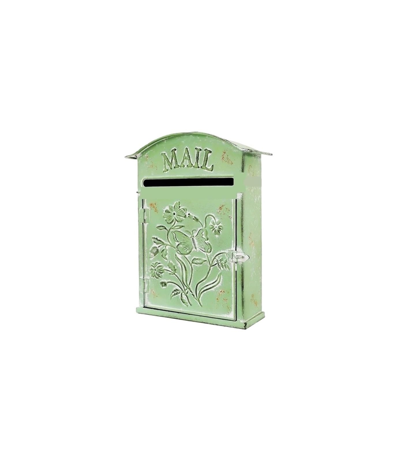 FGJsfhrDTU Letter Box, Wall Mounted Mail Box For Storing Messages Leaving Message Decorate Postal Retro Rustic Mailbox(Green)(Green)