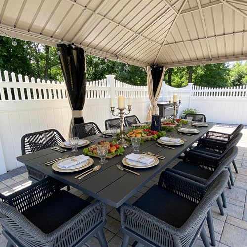 PURPLE LEAF Salon de Jardin Exterieur 10 Personnes Alu Assise Confortable