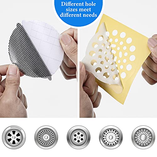 image for CHENGU 32 Pieces Floor Drain Sticker Disposable Shower Drain Hair Catc