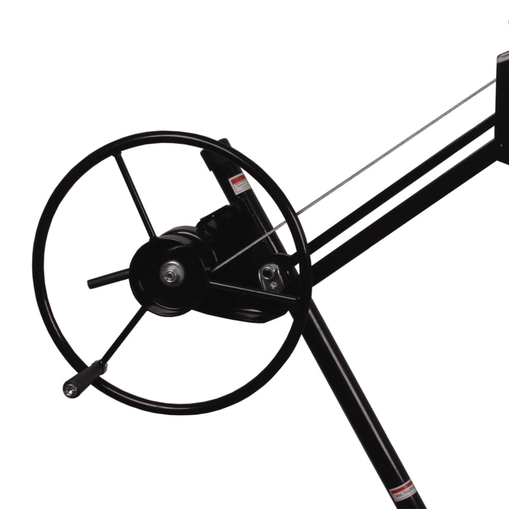 Springer Plattenheber für Trockenbau SW-PL68 mit Seilwinde – Werkzeug & Montagehilfe für Gipskarton & OSB – 68kg Tragkraft, 360° drehbar, klappbar, Höhenverstellung 140–335cm, Schwarz