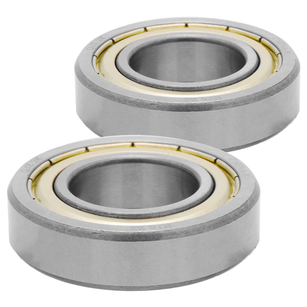 [2-Pack] R16-ZZ - Deep Groove Radial Ball Bearing 1 in x 2 in x 1/2 in (ID x OD x Width) | 25.4 mm x 50.8 mm x 12.7 mm (ID x OD x Width) with Double Metal Shield