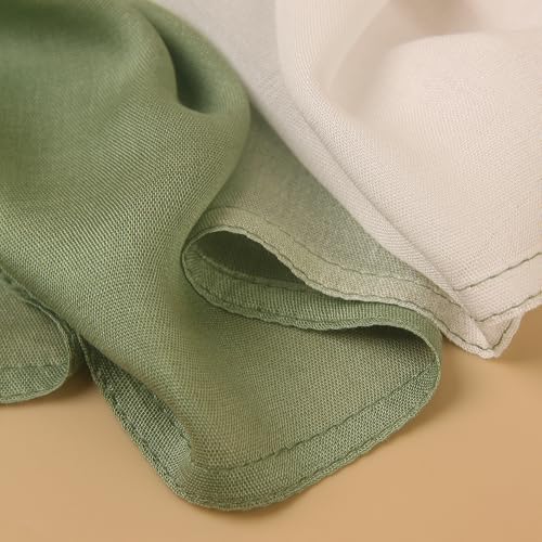 Gradient Dual Color Scarf，Elegant Ombre Headwraps Hijab, Modal Cotton Feel Lightweight Sunscreen Shawls for Women4