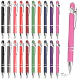 50 Stück Ergonomische Kugelschreiber, Rutschfester Kulli mit Großraumine Gehäuse, Premium Kugelschreiber Set, 10 Farben Druckkugelschreiber, Mehrfarbig Schwarze Tinte, für Büro, Schule, Schulbedarf