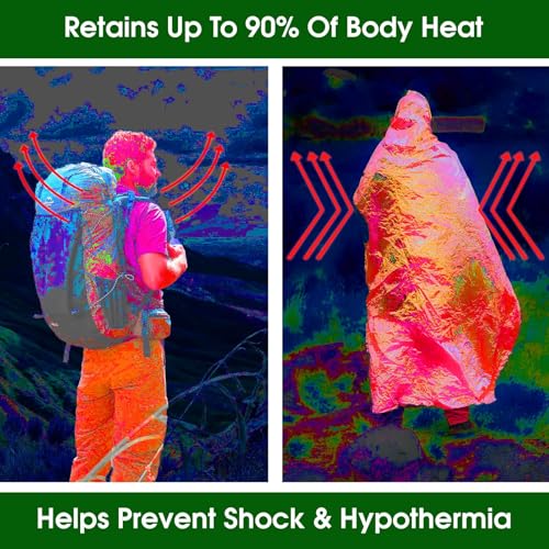 Image of CXYARY 100 Pack Emergency Mylar Thermal Blanket, 84 inch x 52 inch Space Blankets, Emergency Thermal Blanket Space Rescue Survival Gear Camping for Outdoors, Hiking, Camping Survival