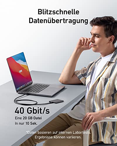 Anker USB 4 Kabel 240W 40 Gbit/s Datentransfer 8K [1m] – Ansicht 2