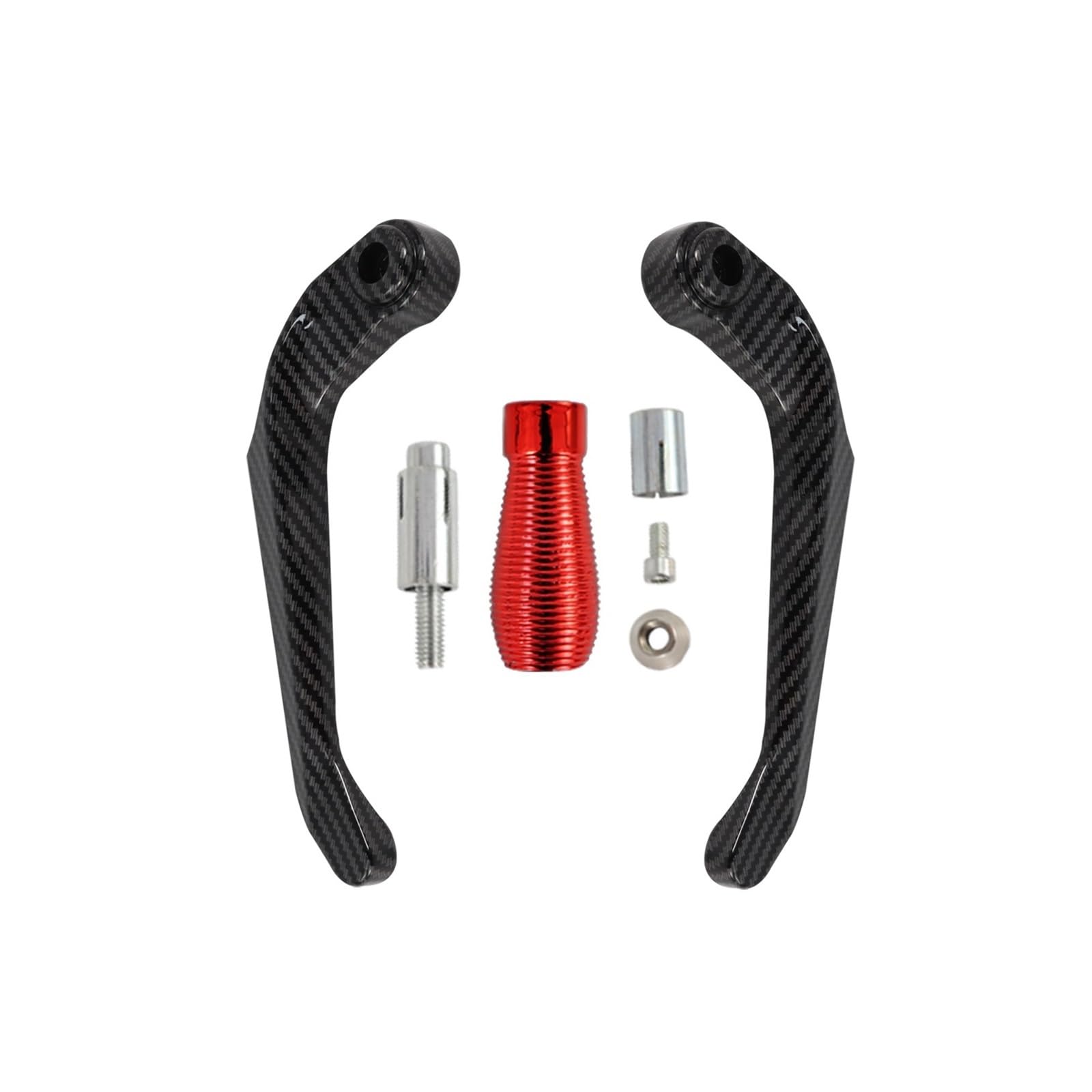 Beqlxta Carbon-Red Brake Lever Guard Universal Motorcycle Handlebar Brake Clutch Levers Guard Protection Carbon Fiber Aluminum(Carbon-Red)