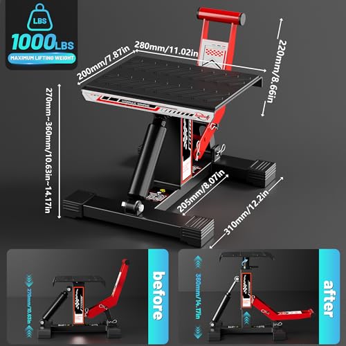 BAOUFF Widened Hydraulic Dirt Bike Stand