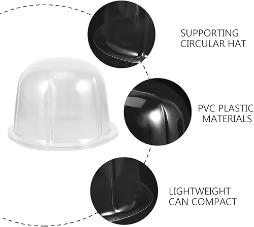 Miniatura 6 de GALPADA Soporte de plástico para sombreros, 8 unidades, soporte de mesa, soporte de peluca, soporte de viaje, colgador de almacenamiento, gorra para