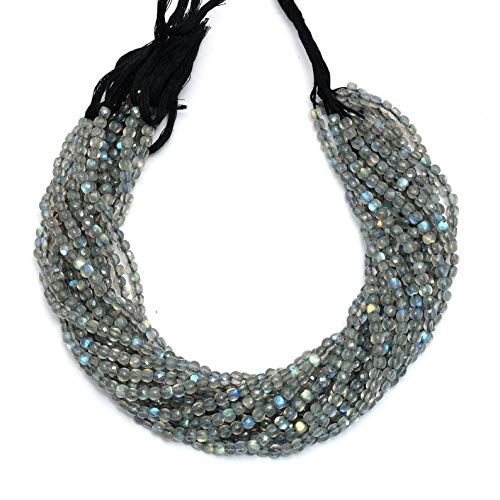 Perles Labradorite 4mm en fil de 13 pouces pour vos ateliers bijoux du week-end