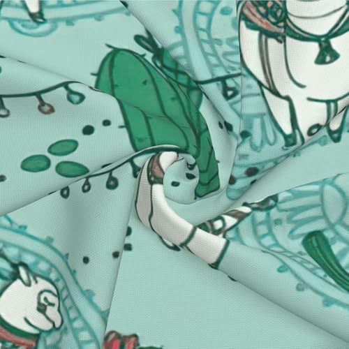 Housse de coussin lama alpaga vert déco canapé salon moderne