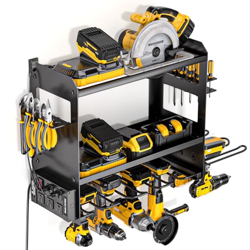 YYR Power Tool Organizer Wall Mount with Charging Station