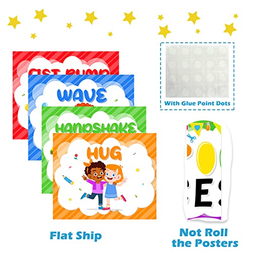 Image of Greeting Choice Classroom Rules Poster Greetings Bulletin Board Banner Decorations Social Distancing Bulletin Wall Decor for Preschool Elementary and Middle School Teachers