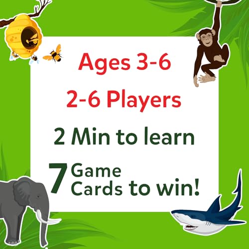 Image of Skillmatics Guess in 10 Junior - Animal Kingdom, Card Game for Preschoolers | Animal Trivia, Fun Guessing Game, 35 Game Cards, 10 Guider Tiles, Travel-Friendly, Gift for Kids Ages 3, 4, 5, 6,