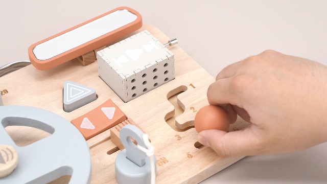 Vanplay Busy Board Montessori – Volant Tachymètre Rétroviseurs – Planche Bois Motricité Fine – Dès 2 Ans
