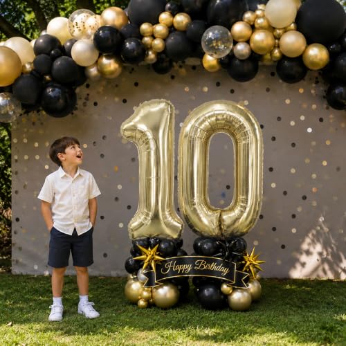 Image of KatchOn, Number 0 Balloon, 40 Inch Champagne Gold Foil Number Balloon