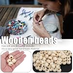 100 PCS Large Hole Wooden Beads 20mm Unfinished Round Wooden Craft Beads Bulk Spacer with Beautiful Grain for Decoration DIY Crafts Jewelry Making Accessories