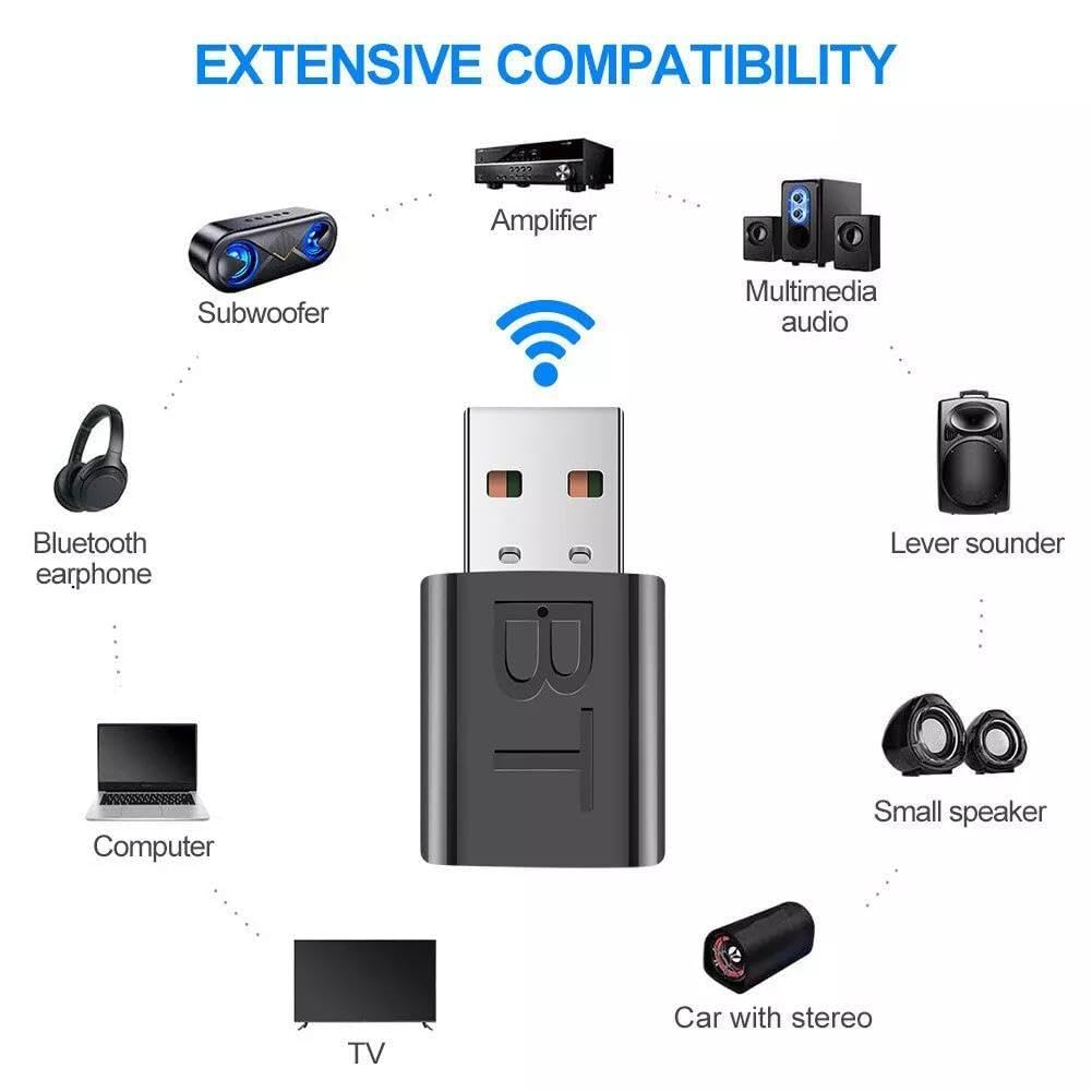 Ricevitore USB Bluetooth Trasmettitore Auto Bluetooth 5.0 Adattatore Audio TV Computer Play Converter 2-in-1 E Bluetooth