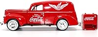 Vista 6 de Motor city classics Coca-Cola Diecast Collectible 1940 Ford Delivery Van with Cooler 1:24 Diecast Scale Model 424195 Officially Licensed