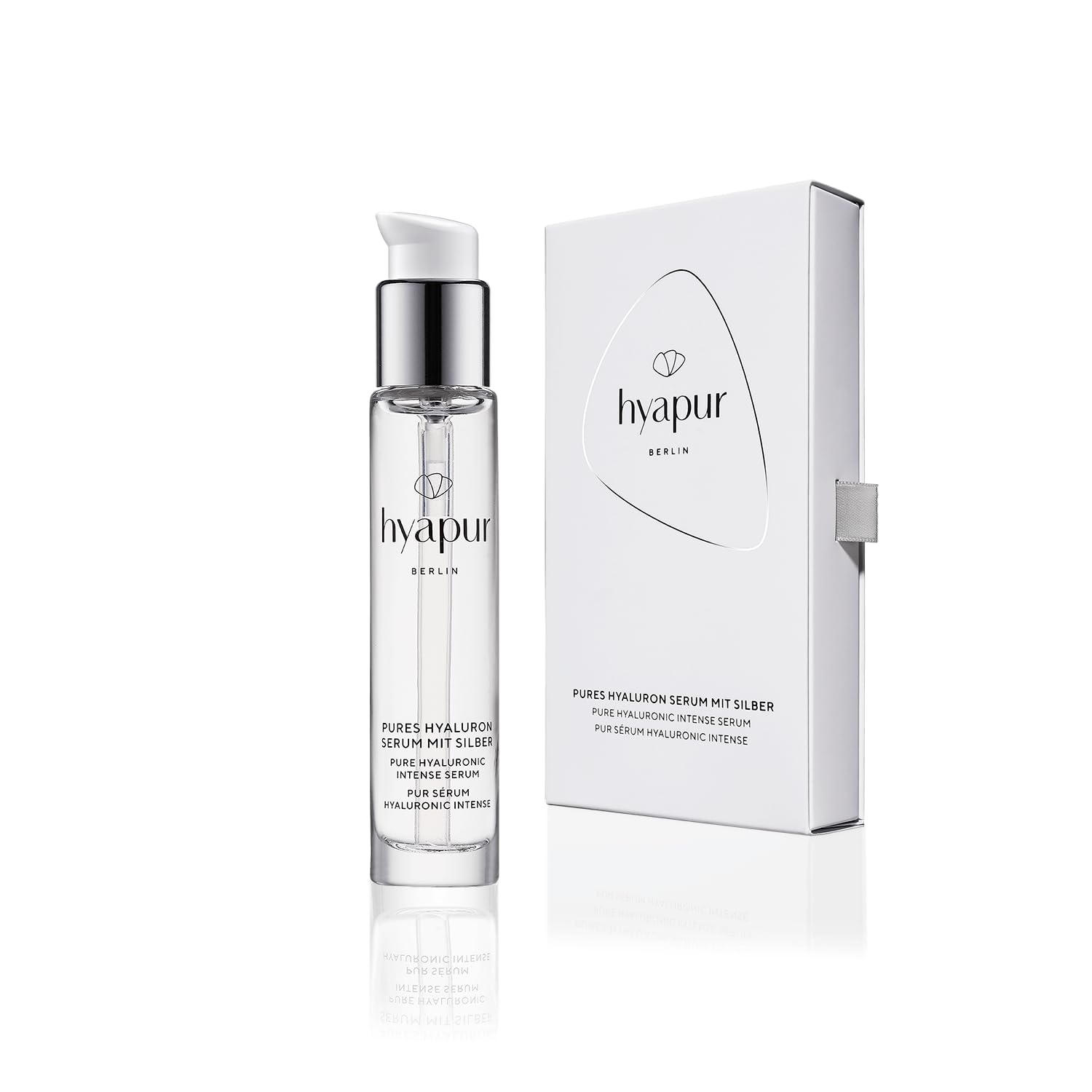 hyapur® - Hyaluron Serum PUR 15ml - Reinstes Hyaluronsäure Gesichts Serum mit Silber - zur Anti-Aging-Pflege mit Bio- Vegan- Natur- Kosmetik aus Berlin