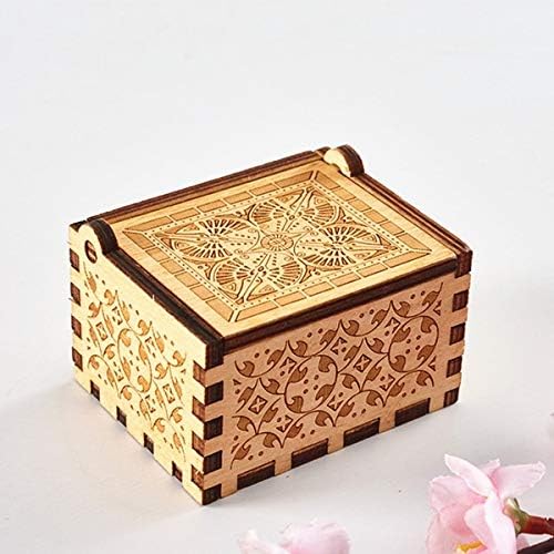 Miniatura 5 de Caja de música de madera con manivela de la Bella y la Bestia, caja de música - Regalo único (madera, La Bella y la Bestia)
