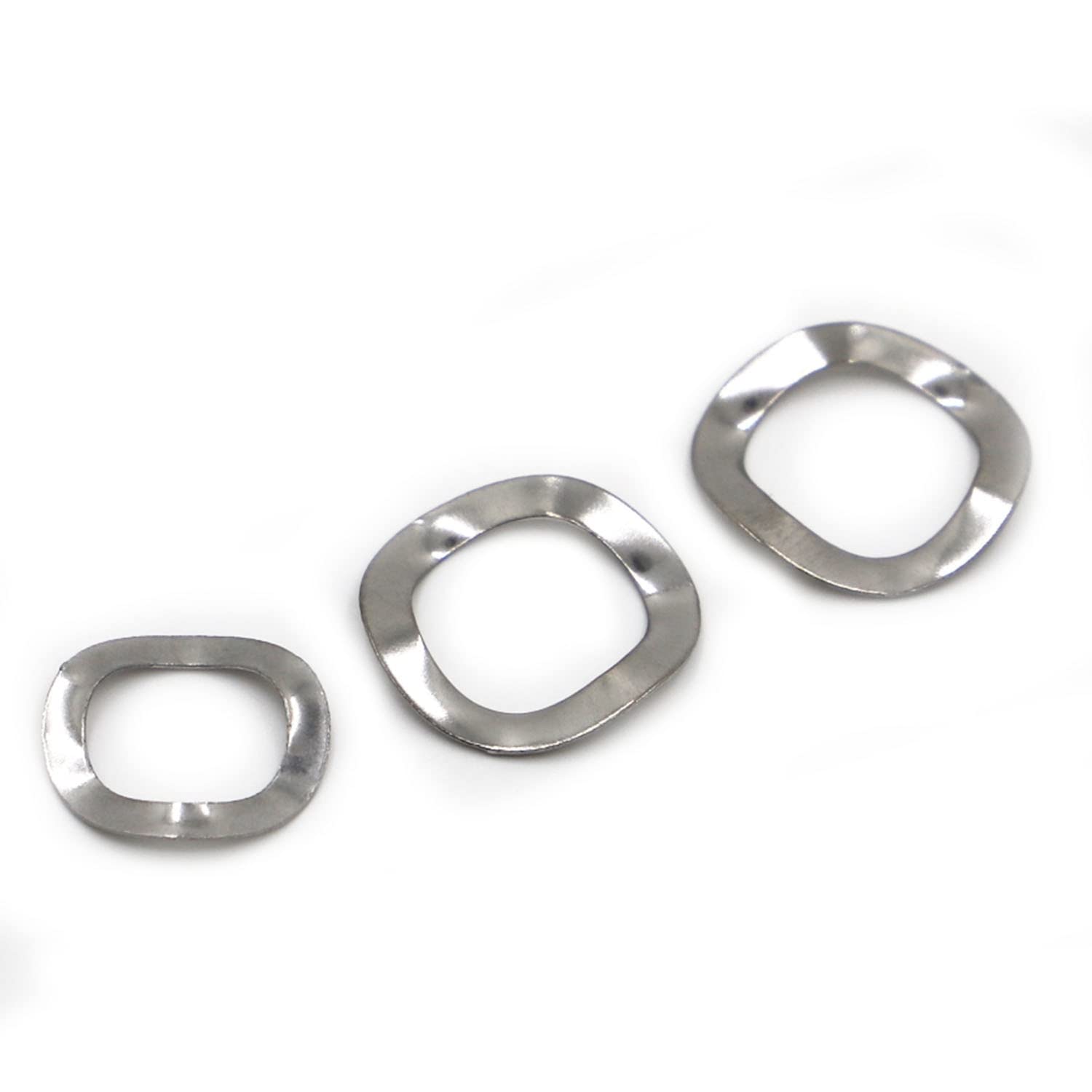 Lot de 5 à 50 rondelles élastiques ondulées en Acier Inoxydable M3-M51, rondelles élastiques ondulées à Trois crêtes en Acier Inoxydable for Arbres de roulement(10pcs M27x34x0.3)