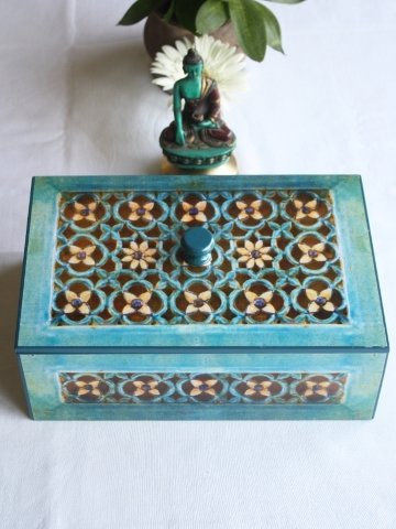 Buy Art n light Wood Jaali Rectangular Box (Size: 27.83x17.71x10.12 cms ...