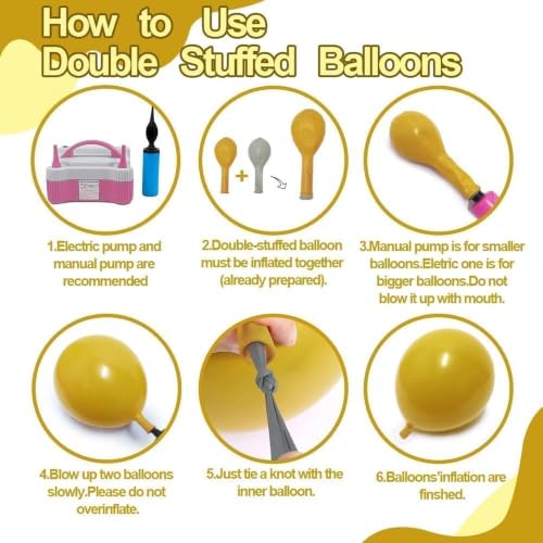 Image of Balloon Garland Arch Kit Pastel Yellow Blush White Sand Brown Balloons Double Stuffed Mustard Yellow Bee Balloons for Neutral Baby Shower Wedding Birthday Gender Reveal Fall Party Decorations