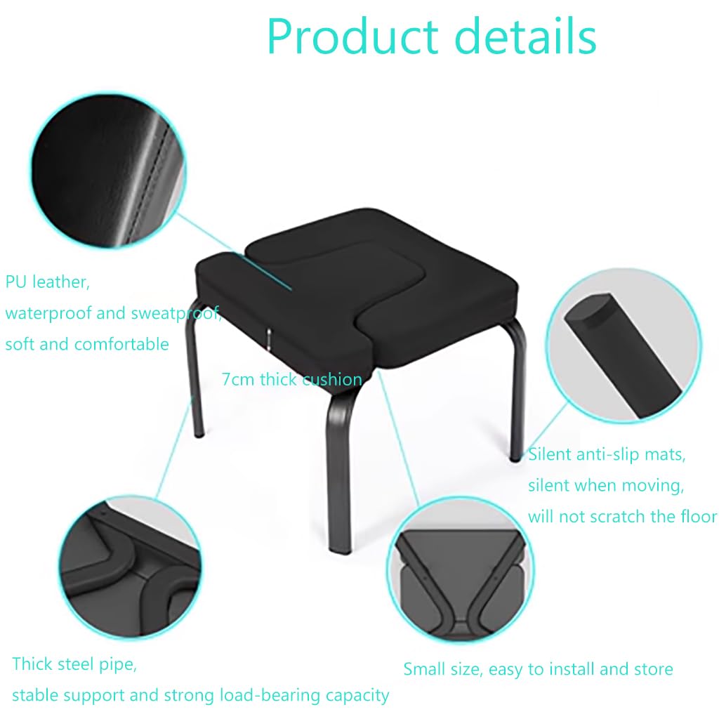 Sgabello per inversione Yoga da Interno con Imbottitura in PU Rimovibile Sgabello per inversione Yoga con Struttura in Acciaio Metallico Sedia per inversione Yoga Allenatore per inversione Yoga