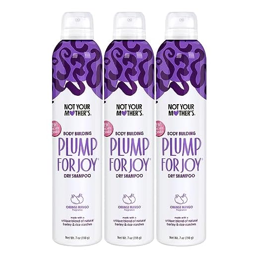 Not Your Mother's Plump for Joy Dry Shampoo (3-Pack) - 7 oz - Dry Shampoo - Instantly Absorbs Hair Oil While Enhancing Style with Fresh Volume