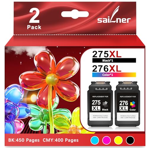 275XL 276XL Ink 275 and 276 Replacement for Canon 275 and 276 Ink Cartridges Cannon Ink 275 276 Combo Pack Pixma TS3722 TR4720 TR4700 TS3522 TS3700 TR4722 TS3500 TS3522 Printer PG-275 CL-276 XL