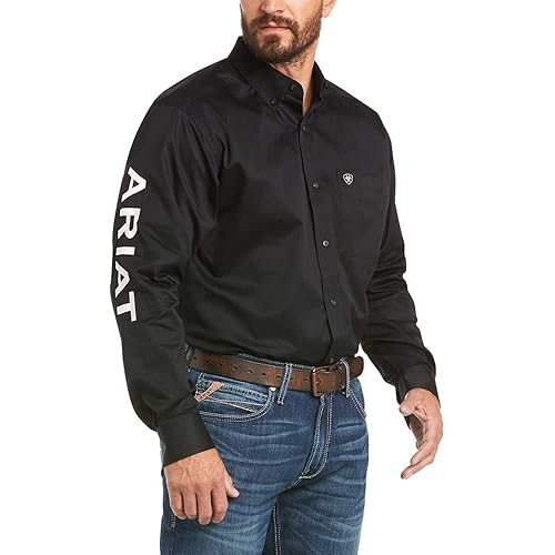 ARIAT Men's Ariat Black Team Logo Classic Fit