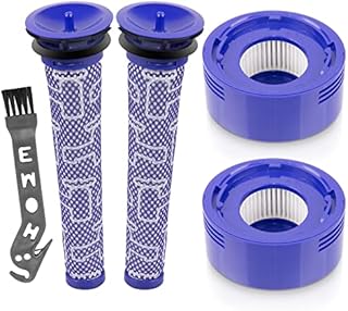 V8 Filter for Dyson V8 V7 V8+ Absolute Animal Vacuum Cleaners, 2 Pre Filters & 2 Hepa Postfilters, Replaces Part Number DY-96566101, DY-96747801