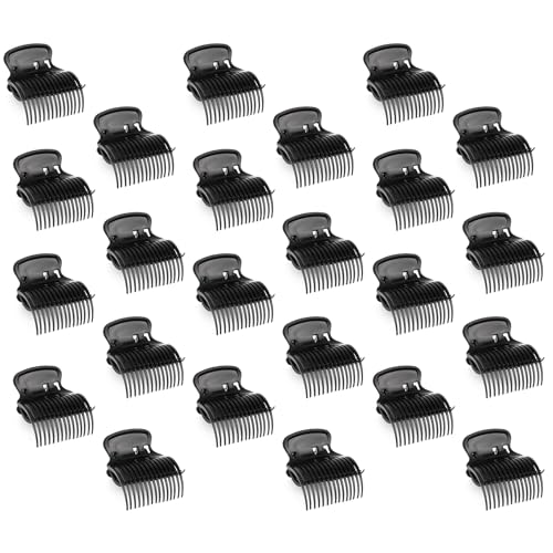 24 Pcs Hair Curler Claw Clips Heat-Resistant Plastic Roller Clips for Heated Hot Rollers, Hair Curlers & Styling Tools Women/Girls, Salon/Home Use, White Replacement Claws & Hairs Rollers with Clip