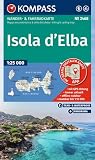 KOMPASS Wanderkarte 2468 Isola d' Elba 1:25.000: Wander- und Fahrradkarte in einem - inklusive Offline-Verwendung in der KOMPASS-App. Wander-& Radwege