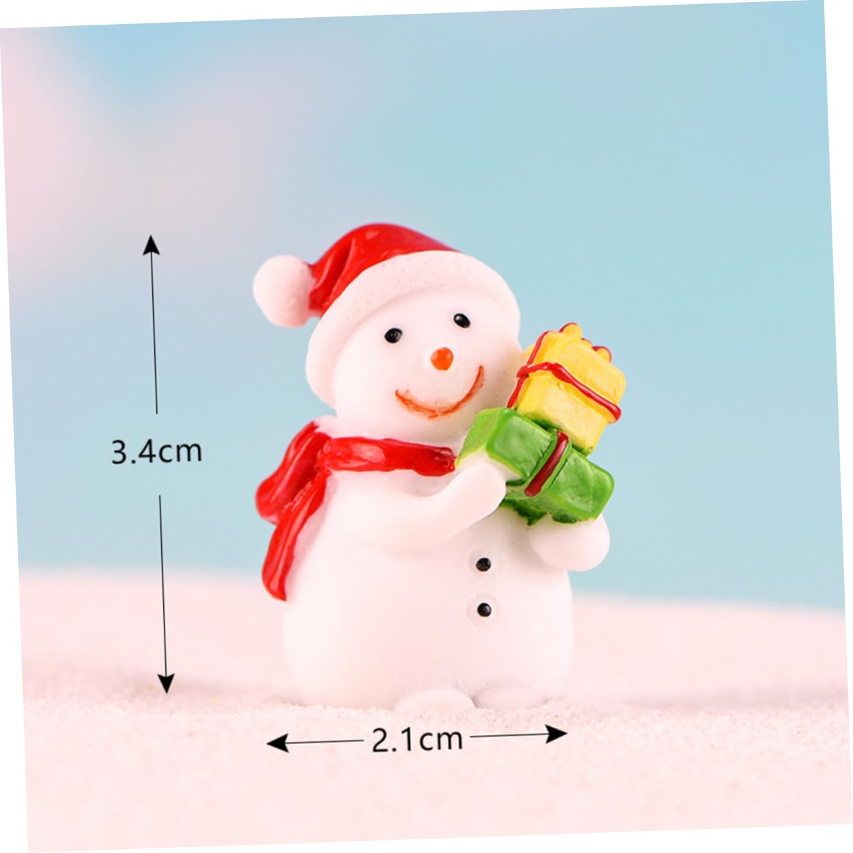 Kisangel 42 Piezas Muñeca De Resina Navidad para Niños Estatuilla De Muñeco De Nieve De Navidad Decoración De Casa De as De Mini Adornos De Papa Noel Accesorios Escritorio