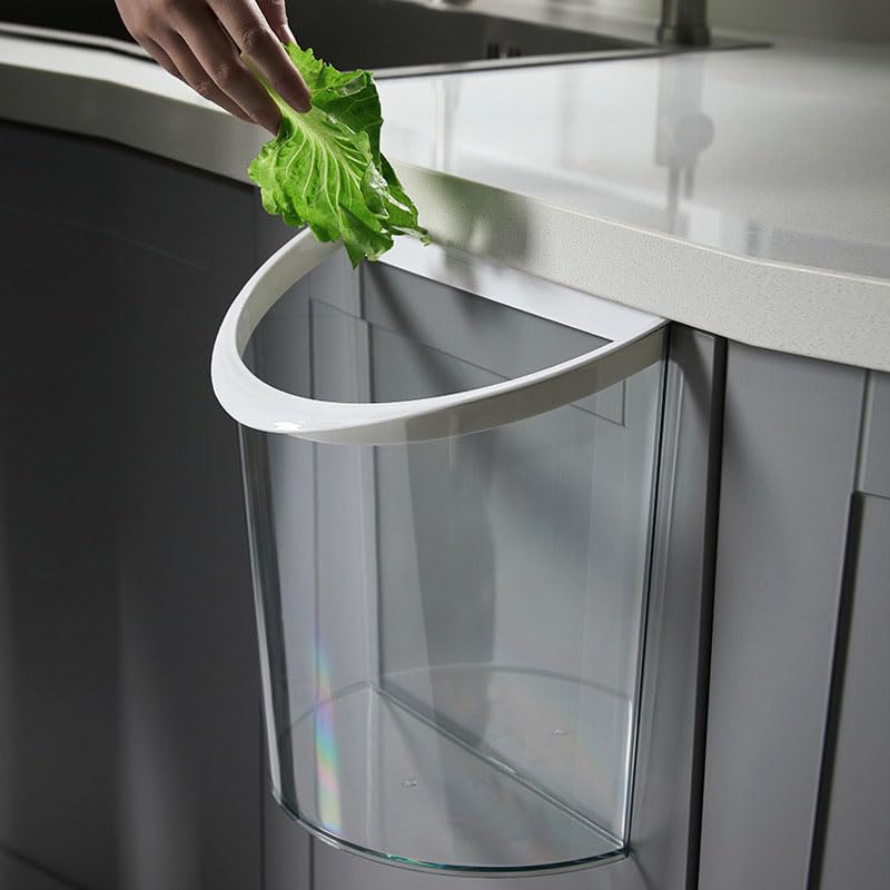 Kitchen Compost Bin, Hanging Small Trash Can, Punch Freely Fashionable Compost Bucket, Space Saving Wall Mounted Waste Bin Kitchen Compost Bin for Under Sink