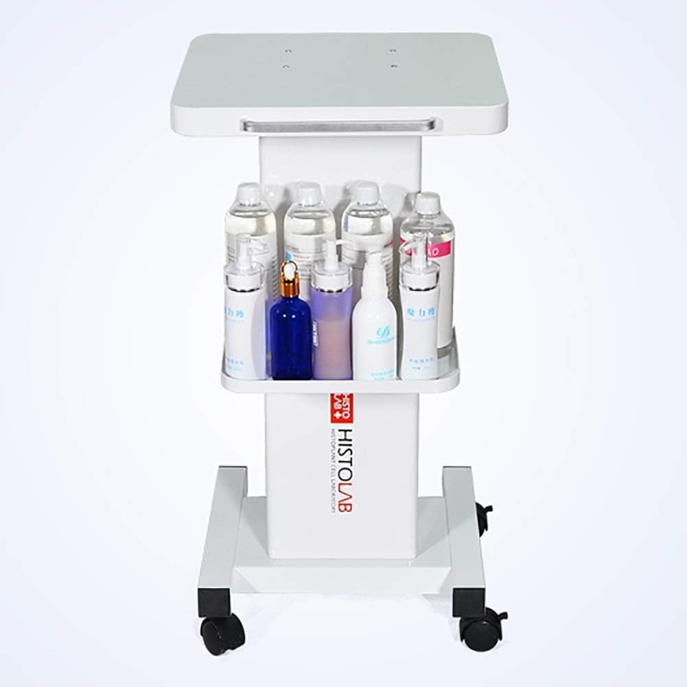 Cart Multifunction Portable Hand Trucks White Beauty Salon Cart Large Spa Trolly Cart Health Club Steel Tool Utility Cart with Storage Tray Universal Brake Wheel 50Kg Load