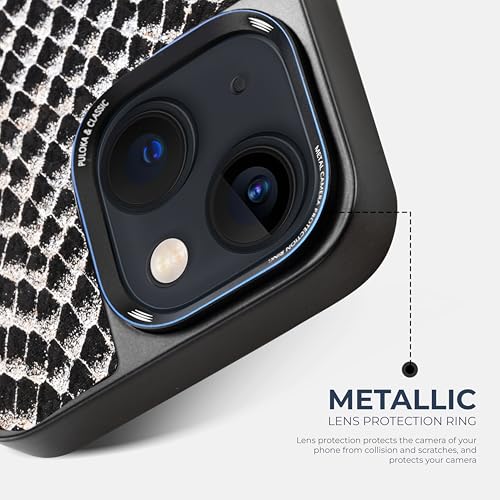 Image of PULOKA for iPhone 14 Case, Back Cover with Kickstand & Metal Camera Ring & 360 Military-Grade Protection, | Ultra Hybrid Slim Case (Black, iPhone 14)