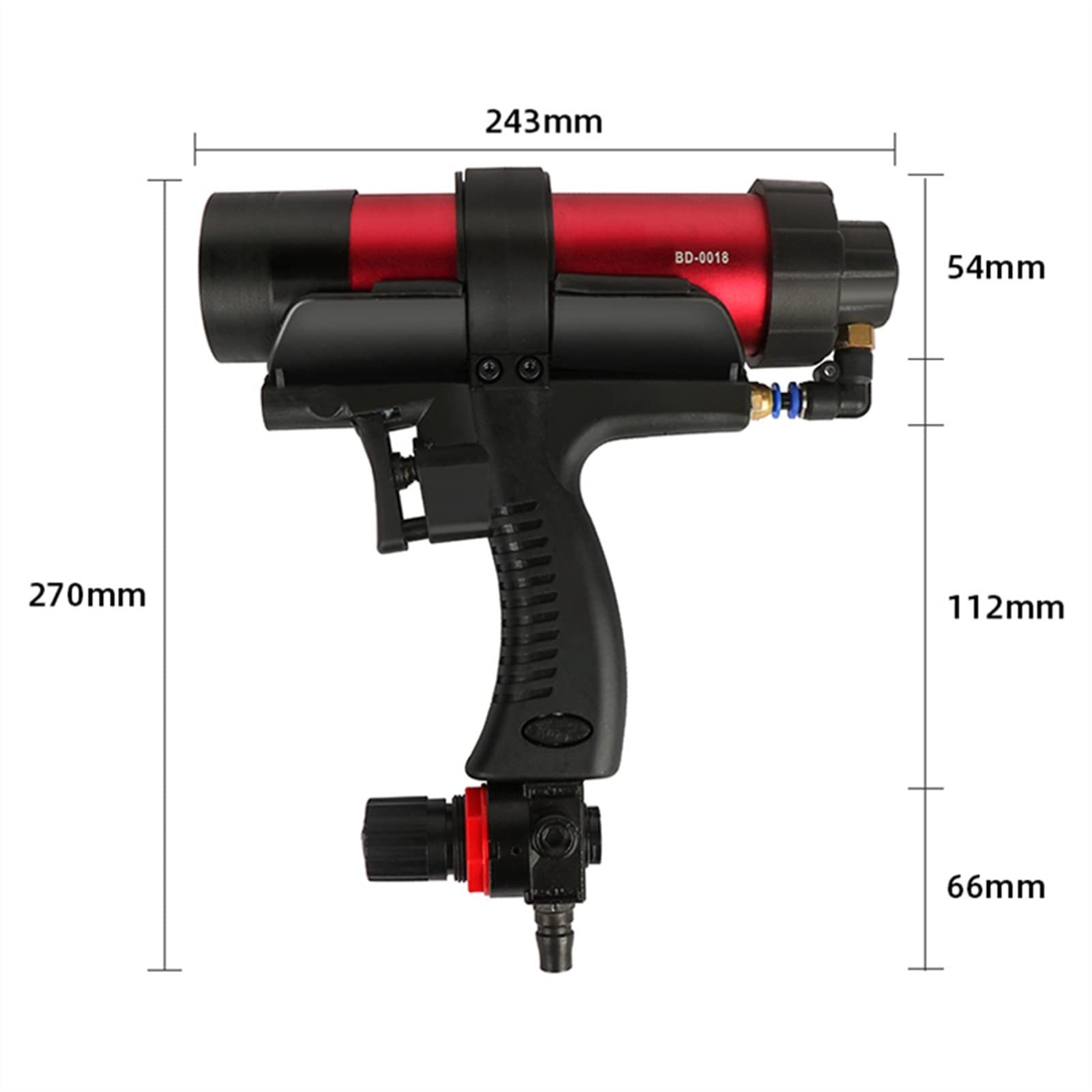 Pistolety do malowania i akcesoria 310 ml regulowane szkło pneumatyczny klej pistolet gumowy pistolet pistolet uszczelniający twardy klej aplikator Narzędzie Caulking Gun Tool