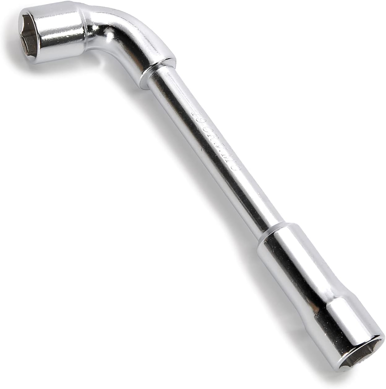 Auniwaig 19mm Metric L Shaped Hex Socket Wrench Cr-V Chrome Plated Finish Handle Elbow Double-Head Casing Bit Holder Manuel Repair Tool For Electrician Mechanic Repair Shop