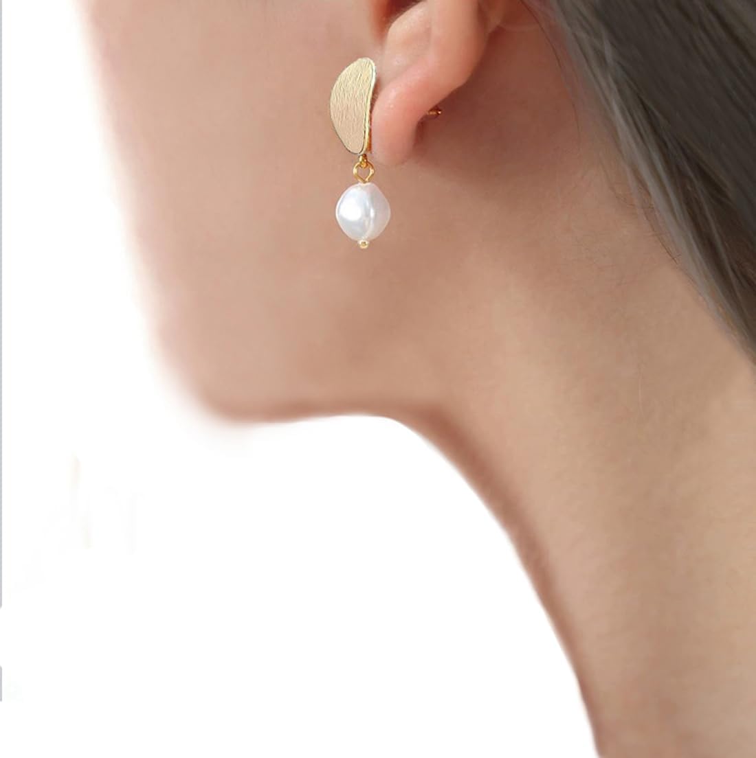 Baroque Pearl Earrings for Women Freshwater Pearl Statement Drop Dangle Bridal Wedding Earrings Birthday Fashion Jewelry - Image 3