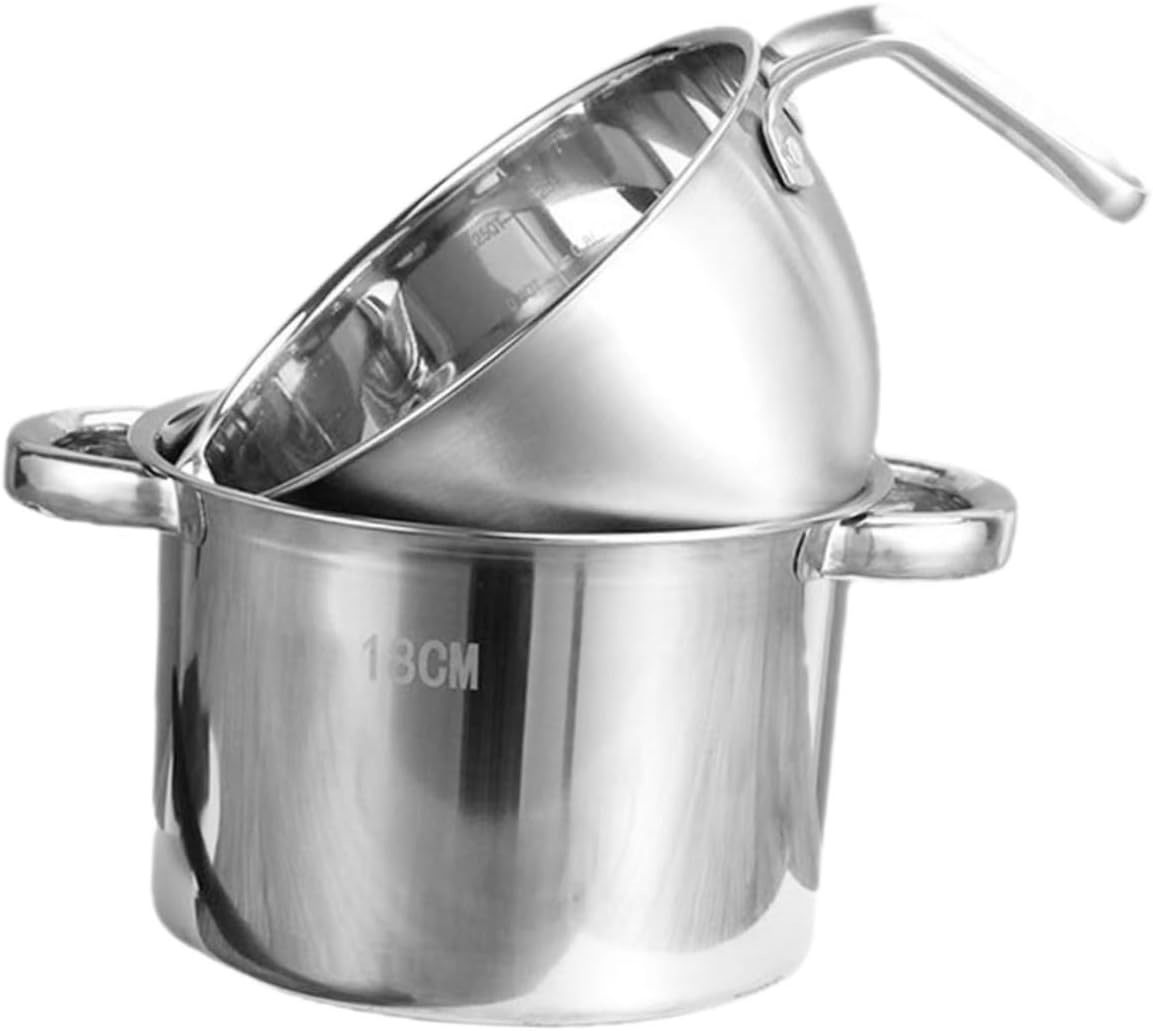 Stainless Steel Double Boiler Melting Pot Set for Cheese Butter Chocolate and Candy Inner Pot and for Kitchen Use