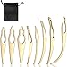 8 Pieces Dreadlocks Tool Sisterlocks Craft Dreadlocks Hair Extensions Locks Tool Hair Locking Tool Tightening Accessories for Different Christmas Braiding Hair Accessory (Gold)