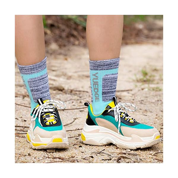 YUEDGE 5 paar Baumwolle Sportsocken für Damen Atmungsaktiv Hochleistung – Bild 8