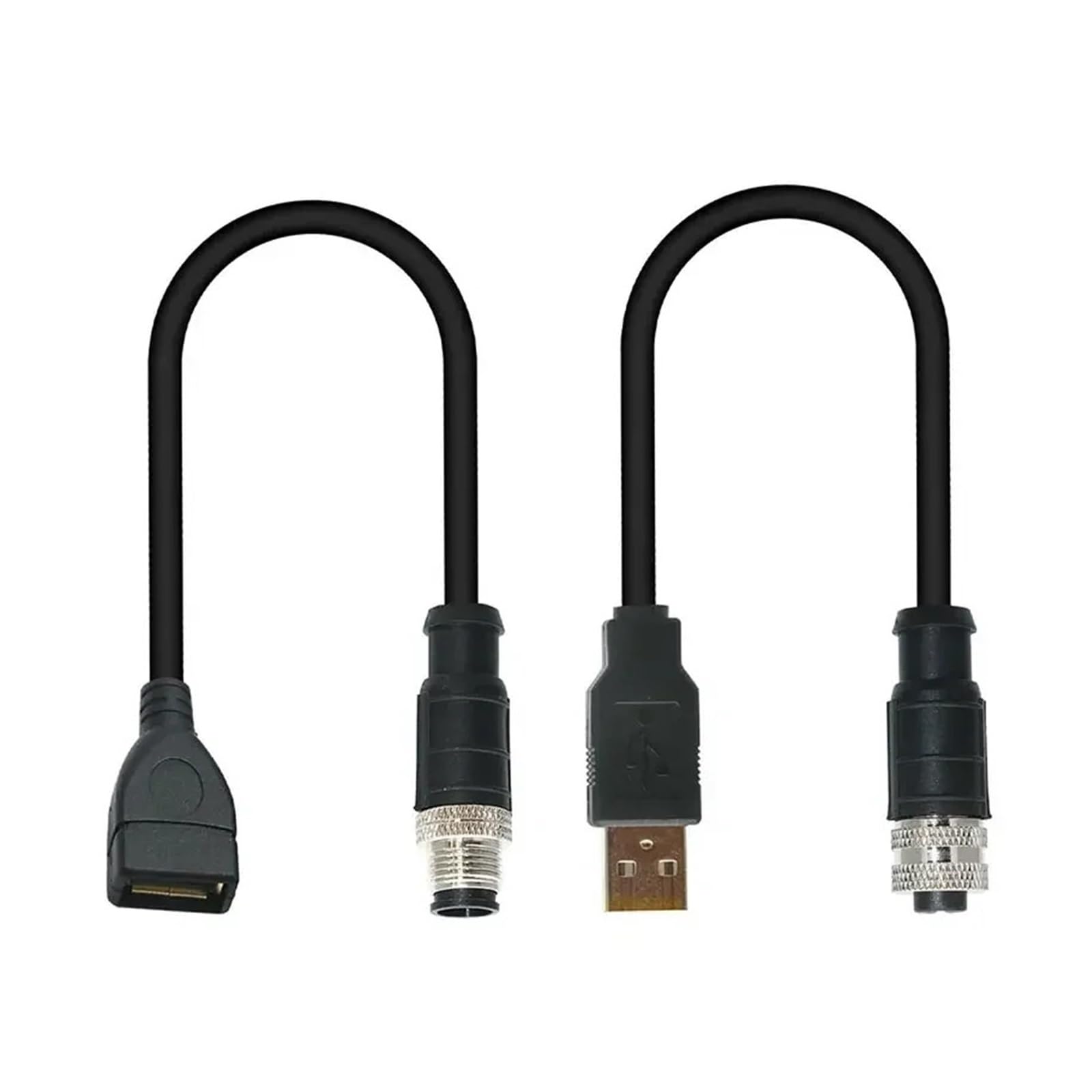 Kabel łączący USB 2.0 do M12 4 5 Pin do kabla USB do skanera kamera przemysłowa wtyczka przewodu USB do M12 męski żeński przedłużacz(Lavender,TYPE-B_4 PIN_3 METERS)