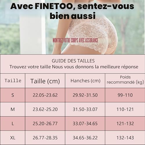 FINETOO Lot de 5 Slips en Dentelle pour Femme - Taille Haute - Sexy - Culottes Douces - Confortable - sans Couture - Tailles S à S-XL – vue 5