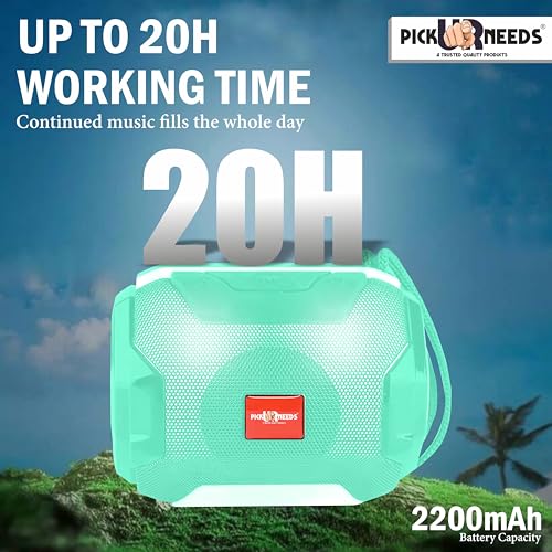 Image of Pick Ur Needs Wireless Mega Bass Portable Bluetooth Speaker | Water Proof | Splash Proof | Premium Speaker Compatible with All Mobile Phone (Green)